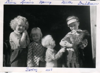 Diane, Kayo, Kenny, Keith - 1957 - From the photo album of Loreen Johnson